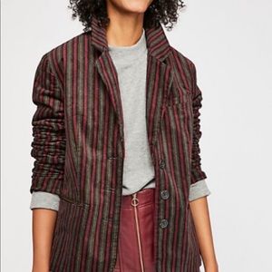 Free People Vintage Corduroy Button Blazer - S